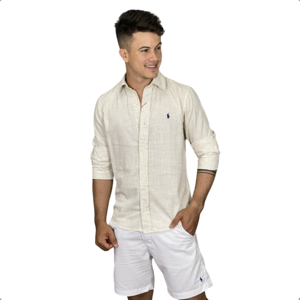 Camisa Masculina Ralph Lauren Linho Manga Longa